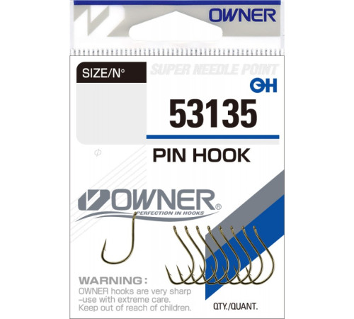 фото Крючок OWNER Pin Hook gold №10 10шт