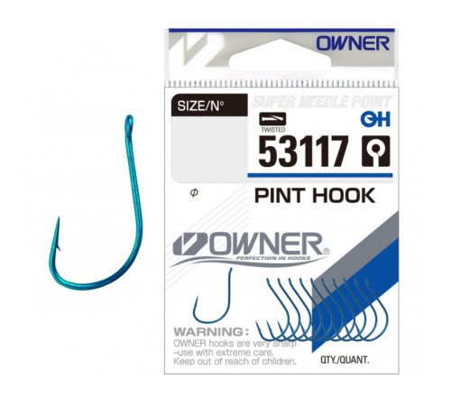 фото Крючок OWNER  Pint Hook blue №12 13шт