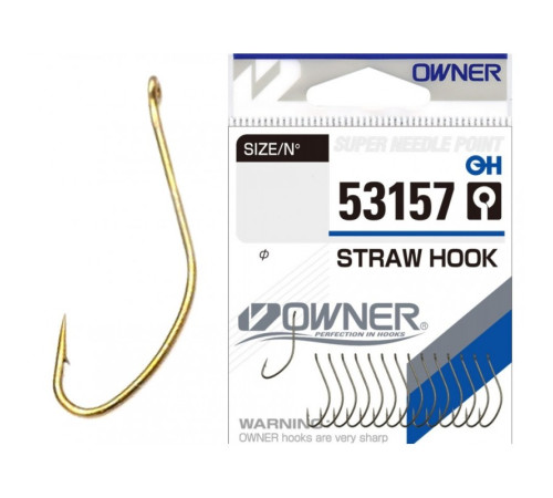 фото Крючок OWNER Straw Hook w/eye brown №12 15шт