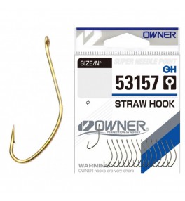 Крючок OWNER Straw Hook w/eye brown №14 15шт