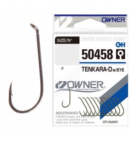 Крючок OWNER Tenkara Down w/eye brown №14 12шт