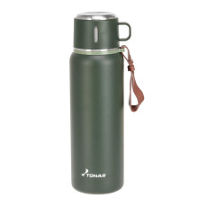 Термос (T-KD-7030-0.7) 700ML хаки (пробка-ситечко, крышка-кружка, ремешок) TONAR /Россия/