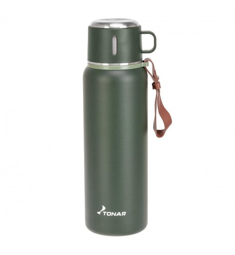 Термос (T-KD-7030-0.7) 700ML хаки (пробка-ситечко, крышка-кружка, ремешок) TONAR /Россия/ фото Термос (T-KD-7030-0.7) 700ML хаки (пробка-ситечко, крышка-кружка, ремешок) TONAR /Россия/