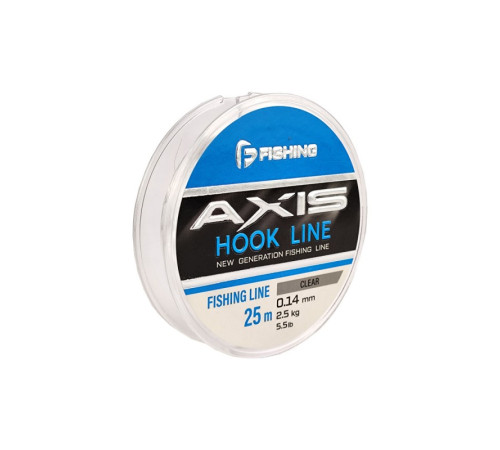 фото Леска F-FISHING Axis Hook Line Clear 25м 0,14мм 2,15кг 5,5lb
