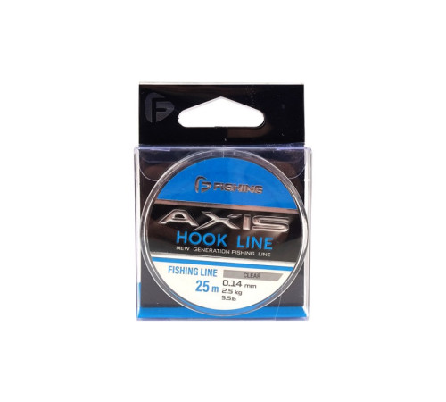 фото Леска F-FISHING Axis Hook Line Clear 25м 0,14мм 2,15кг 5,5lb