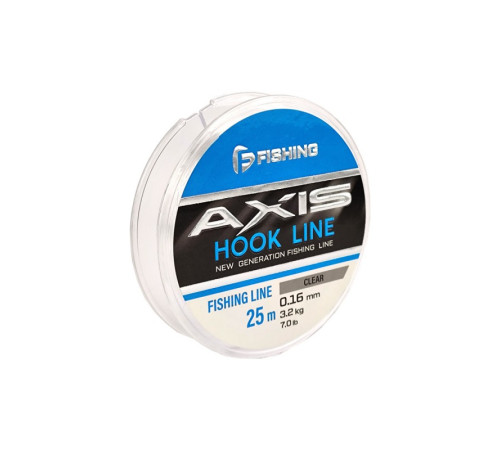 фото Леска F-FISHING Axis Hook Line Clear 25м 0,16мм 3,2кг 7lb