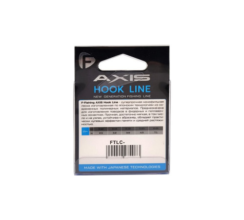 фото Леска F-FISHING Axis Hook Line Clear 25м 0,16мм 3,2кг 7lb