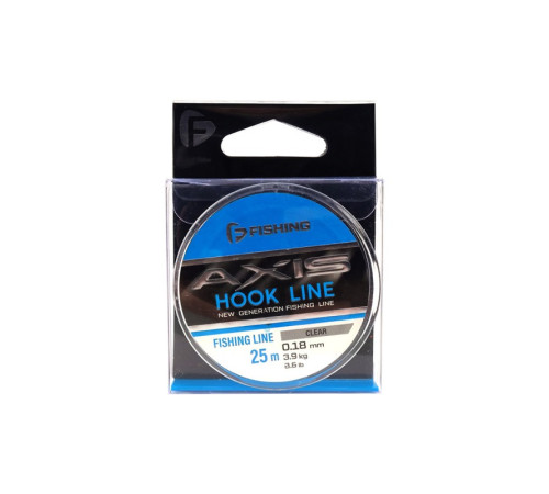 фото Леска F-FISHING Axis Hook Line Clear 25м 0,18мм 3,9кг 8,6lb