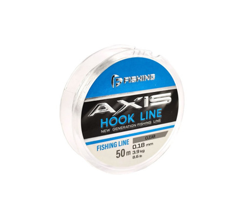 фото Леска F-FISHING Axis Hook Line Clear 50м 0,18мм 3,9кг 8,6lb