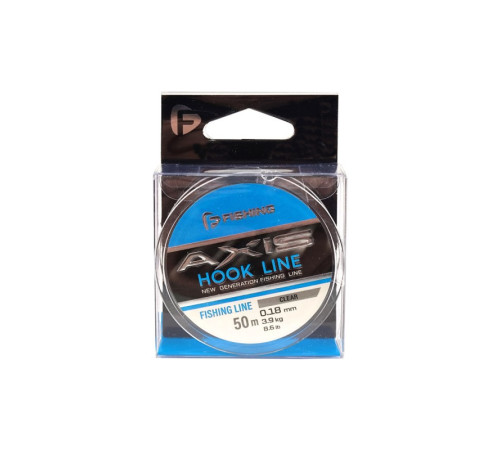 фото Леска F-FISHING Axis Hook Line Clear 50м 0,18мм 3,9кг 8,6lb