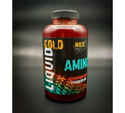 фото Жидкое питание ликвид NICK BAITS GOLD LIQUID AMINO (Клубничный джем)