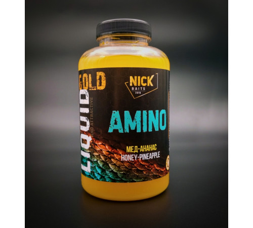 фото Жидкое питание ликвид NICK BAITS GOLD LIQUID AMINO (Мёд-Ананас)