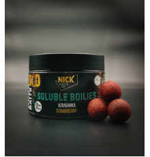 Насадки пылящие бойлы NICK BAITS GOLD SOLUBLE 20 мм (Клубника), банка 35 шт