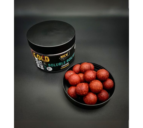 фото Насадки пылящие NICK BAITS GOLD SOLUBLE 20 мм (Клубника), банка 35 шт