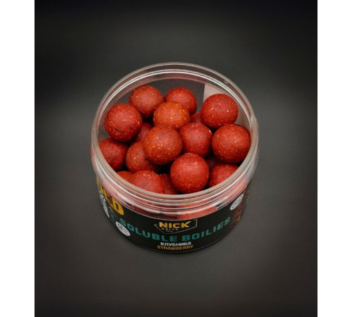фото Насадки пылящие NICK BAITS GOLD SOLUBLE 20 мм (Клубника), банка 35 шт