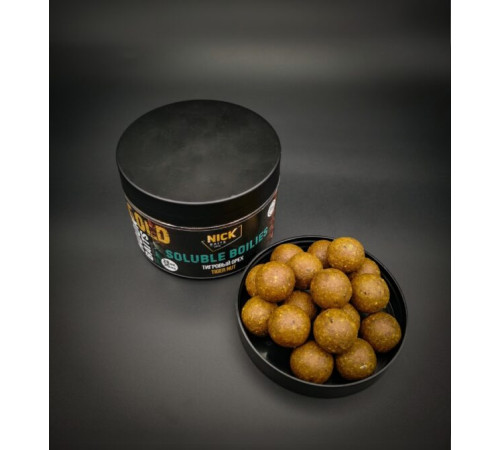 фото Насадки пылящие бойлы NICK BAITS GOLD SOLUBLE 20 мм (Тигровый орех), банка 35 шт