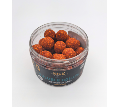 фото Насадки пылящие бойлы NICK BAITS GOLD SOLUBLE 20 мм (Королевская слива), банка 35 шт