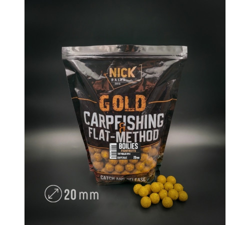 фото Бойлы прикормочные NICK BAITS GOLD FISHFRUITS 20 мм (Тигровый орех), 1 кг