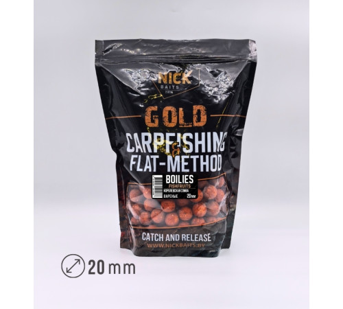 фото Бойлы прикормочные NICK BAITS GOLD FISHFRUITS 20 мм (Королевская слива), 1 кг