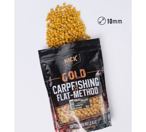 фото Пеллетс NICK BAITS GOLD PELLETS FISHFRUITS 10 мм (Тигровый орех), 1 кг