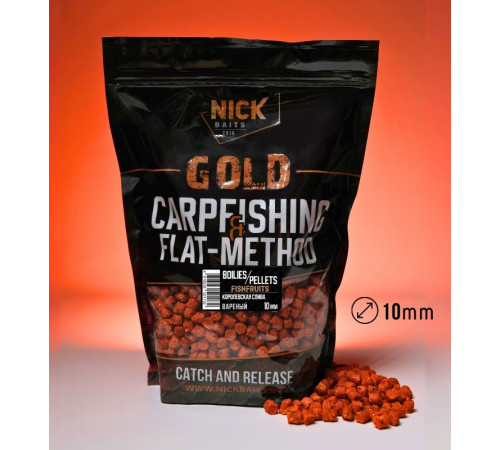 фото Пеллетс NICK BAITS GOLD PELLETS FISHFRUITS 10 мм (Королевская слива), 1 кг