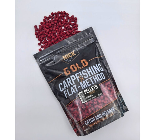 фото Пеллетс NICK BAITS GOLD OILED промасленный (Клубника), 1 кг