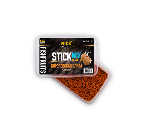 фото Стик-микс пеллетс Stick-mix pellets 3,5 мм NICK BAITS GOLD “FF” (Королевская слива), 0,5 кг