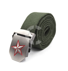 Ремень "СЛЕДОПЫТ-Звезда", 1400х36 мм, текстиль, зеленый