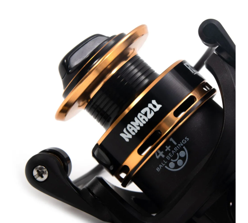 фото Катушка безынерционная Namazu River Monster RM1000, 4+1 подшипника, металлическая шпуля/20/