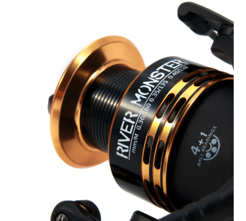фото Катушка безынерционная Namazu River Monster RM4000, 4+1 подшипника, металлическая шпуля/20/