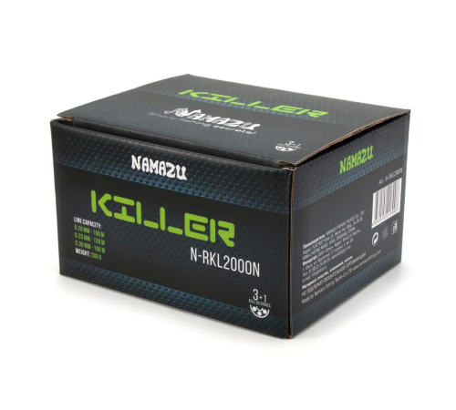 фото Катушка безынерционная Namazu PRO Killer NEW KL2000, 3+1 подшипника, металлическая шпуля/20/