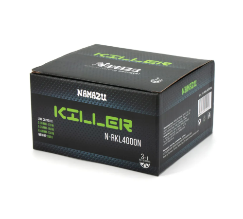 фото Катушка безынерционная Namazu PRO Killer NEW KL4000, 3+1 подшипника, металлическая шпуля/20/