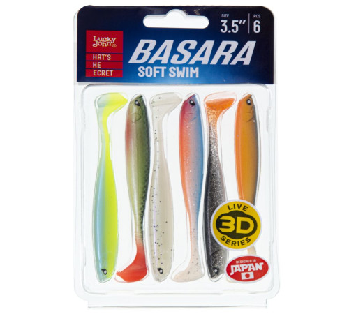 фото Lucky John 3D Series BASARA SOFT SWIM 3.5in MIX1 (6 шт)