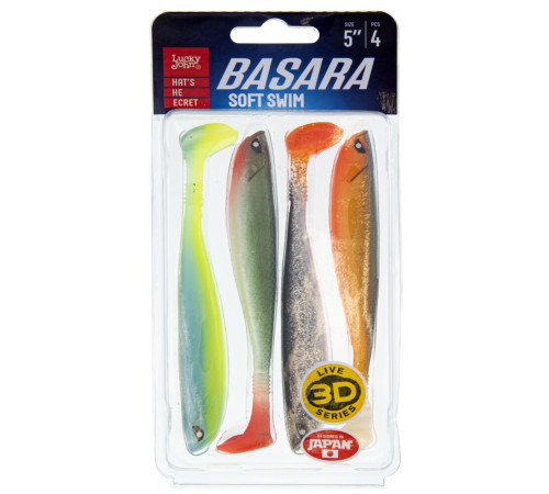 фото Lucky John 3D Series BASARA SOFT SWIM 5.0in MIX1 (4 шт)