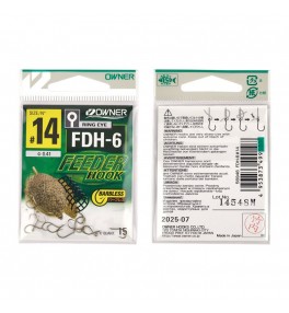 Крючок OWNER Feeder Hook FDH-6 brown №14 15шт