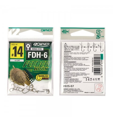 Крючок OWNER Feeder Hook FDH-6 brown №14 15шт