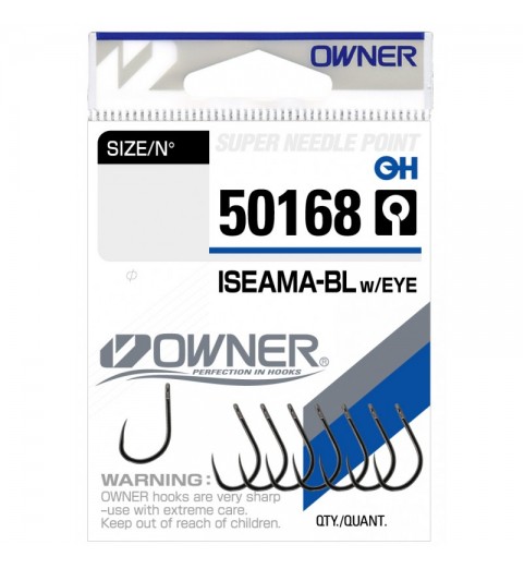 Крючок OWNER Iseama BL  w/eye BC №12 8шт