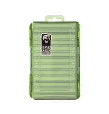 Коробка BEARKING 140мм*100мм*32мм салатовая двусторонняя для воблеров H01-E /Китай/
